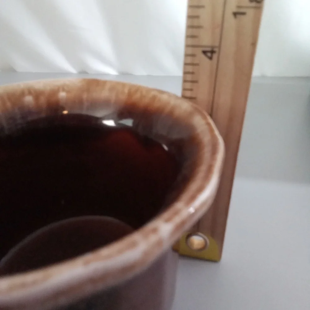 McCoy Pottery 1080 Brown Drip Glaze Ramekin Custard Cup USA Oven Proof Vintage